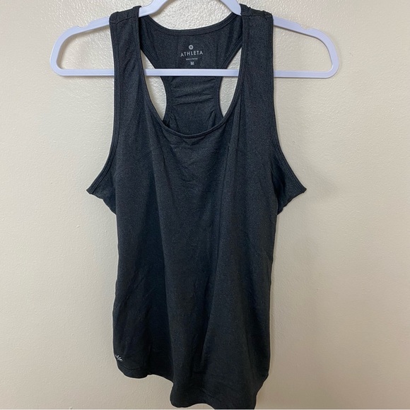 Athleta Gray Racerback Tank Top - Picture 2 of 6